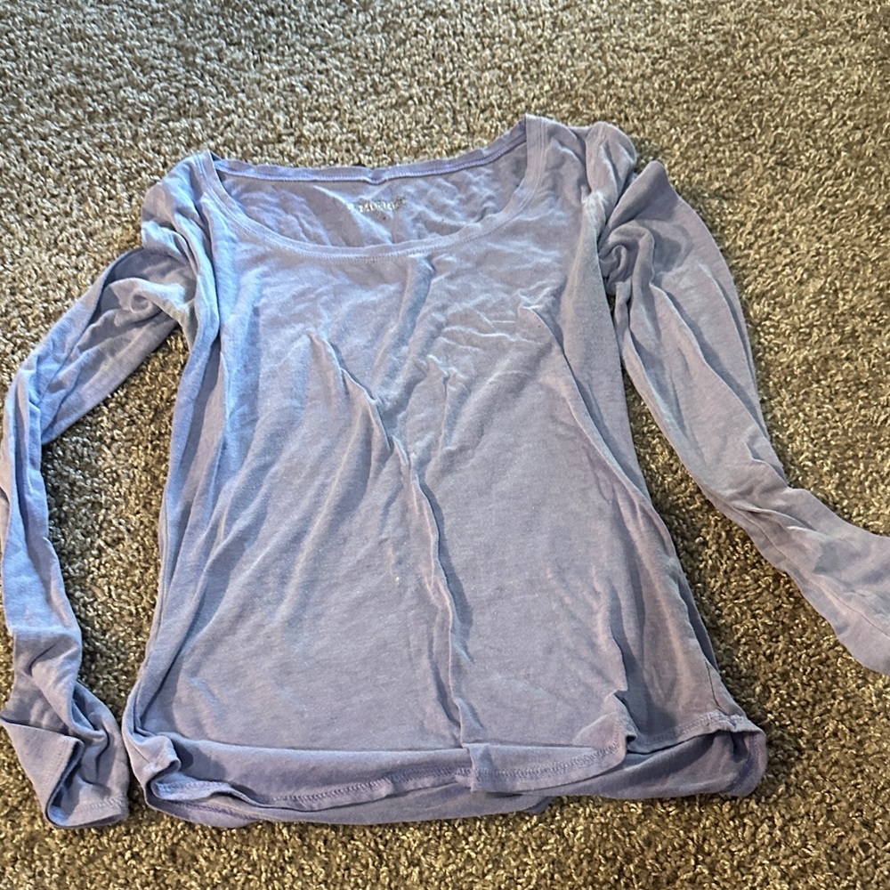 GAP Light Purple Long Sleeve Blouse